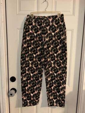 Rachel Comey Target Women's Olive Crayon Leopard High Rise Jean Size 2